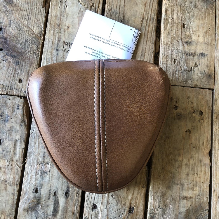 Indian Scout pillion backrest pad - desert tan